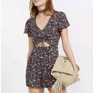 Express cut out floral romper
